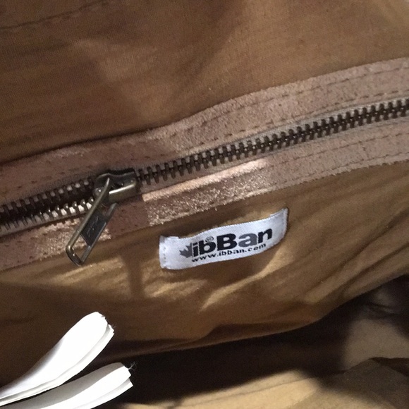 IbBan leather boho beaded shoulder tote. - Picture 7 of 9